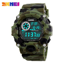 Load image into Gallery viewer, S SHOCK Men Sports Watches SKMEI Luxury Brand Camouflage Military Watches Digital LED Waterproof Wristwatches Relogio Masculino