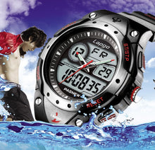 Load image into Gallery viewer, 100 Meters Waterproof 2019 Fashion Brand Luxury Military Diver Quartz Watch Men Women Hiking Sports Digital LED Wrist Watch A125