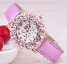 Load image into Gallery viewer, Cute Leather Quartz Watch Children Kids Girls Casual Fashion Bracelet Wrist Watch Clock Relogio Feminino
