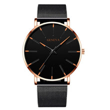 Load image into Gallery viewer, 2020 Minimalist Men's Fashion Ultra Thin Watches Simple Men Business Stainless Steel Mesh Belt Quartz Watch Relogio Masculino
