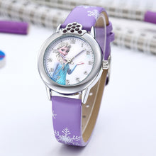 Load image into Gallery viewer, Elsa Watch Girls Elsa Princess Kids Watches Leather Strap Cute Children's Cartoon Wristwatches Gifts for Kids Girl