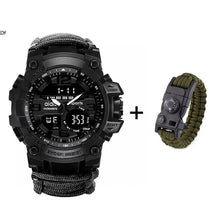Load image into Gallery viewer, LED Military Watch with compass 30M Men Waterproof Sports Watch Men Sport Watch Shock Sport Watches Electronic Wristwatches