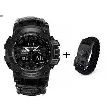 Load image into Gallery viewer, LED Military Watch with compass 30M Men Waterproof Sports Watch Men Sport Watch Shock Sport Watches Electronic Wristwatches