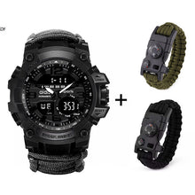 Load image into Gallery viewer, LED Military Watch with compass 30M Men Waterproof Sports Watch Men Sport Watch Shock Sport Watches Electronic Wristwatches