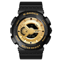 Load image into Gallery viewer, Sports Men's Watch Big Size Military Alarm Clock Luxury Brand Male Wrist Watches Led Digital Man Hour Outdoor Sport Black Gold G