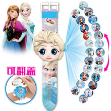 Load image into Gallery viewer, The 3 D Projection Children Watch Cartoon Ultraman Spiderman Ironman Princess Digital Watches Kids Watches Toy