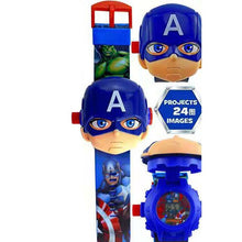 Load image into Gallery viewer, The 3 D Projection Children Watch Cartoon Ultraman Spiderman Ironman Princess Digital Watches Kids Watches Toy