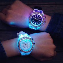 Load image into Gallery viewer, Silicone LED Luminous Fashion Ladies Outdoor Watch Women's Men colorful Sports WristWatches Men Watch Clocks Relogios Masculino