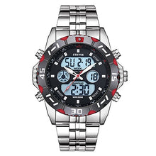 Load image into Gallery viewer, Stryve 8011 Relojes Brand Waterproof Military Sport Watches Men Stainless Steel Digital Quartz Dual Display Watch montre homme