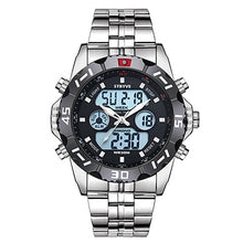 Load image into Gallery viewer, Stryve 8011 Relojes Brand Waterproof Military Sport Watches Men Stainless Steel Digital Quartz Dual Display Watch montre homme