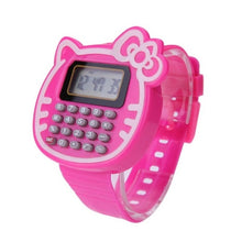 Load image into Gallery viewer, Children Kid Boy Girl Digital Watches Silicone Date Watch Can be Used as Calculator Convient for Kid Exam Wrist Watch Gift Clock