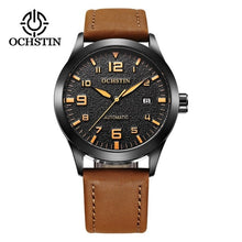 Load image into Gallery viewer, OCHSTIN Man Mechanical Pilot Wrist Watches For Men Luxury Casual Self Winding Leather Mechanic Male Clock Date relogio masculino
