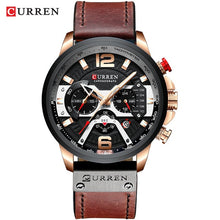 Load image into Gallery viewer, CURREN Casual Sport Watches for Men Blue Top Brand Luxury Military Leather Wrist Watch Man Clock Fashion Chronograph Wristwatch
