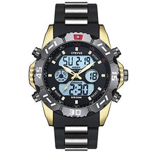 Load image into Gallery viewer, Stryve 8011 Relojes Brand Waterproof Military Sport Watches Men Stainless Steel Digital Quartz Dual Display Watch montre homme
