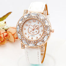 Load image into Gallery viewer, Cute Leather Quartz Watch Children Kids Girls Casual Fashion Bracelet Wrist Watch Clock Relogio Feminino

