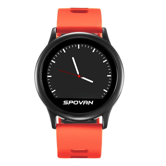 Spovan 2019 LCD Smart Sport Watch for Man Silicone Fitness Bluetooth Smart Wristwatch Military Digital Health Clock Fashion`