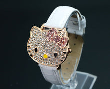 Load image into Gallery viewer, Fashion Brand Quartz Watch Children Girl Women Leather Crystal Wrist Watch Kids Wristwatch Clock relogio
