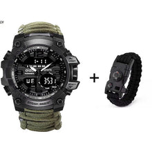 Load image into Gallery viewer, LED Military Watch with compass 30M Men Waterproof Sports Watch Men Sport Watch Shock Sport Watches Electronic Wristwatches
