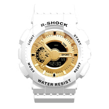 Load image into Gallery viewer, Sports Men&#39;s Watch Big Size Military Alarm Clock Luxury Brand Male Wrist Watches Led Digital Man Hour Outdoor Sport Black Gold G
