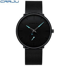 Load image into Gallery viewer, CRRJU Fashion Mens Watches Top Brand Luxury Quartz Watch Men Casual Slim Mesh Steel Waterproof Sport Watch Relogio Masculino
