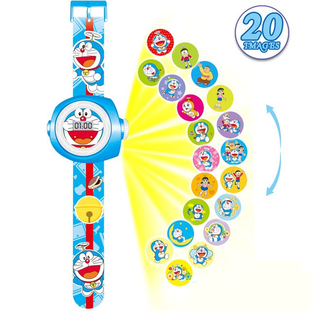 3D Projection Minnie Unicorn Kids Watches Children Toy LED Digital Kid Boys Girls Clock Watches Spiderman Child Watch