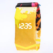 Load image into Gallery viewer, Creative Trend Newspaper White LED Digital Watch Mens Women Waterproof Strap Paper Sport Student Digital Watch Relogio Masculino
