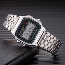 Load image into Gallery viewer, Women Men Unisex Watch Gold Silver Vintage Stainless Steel LED Sports Military Wristwatches Electronic Digital Watches Present
