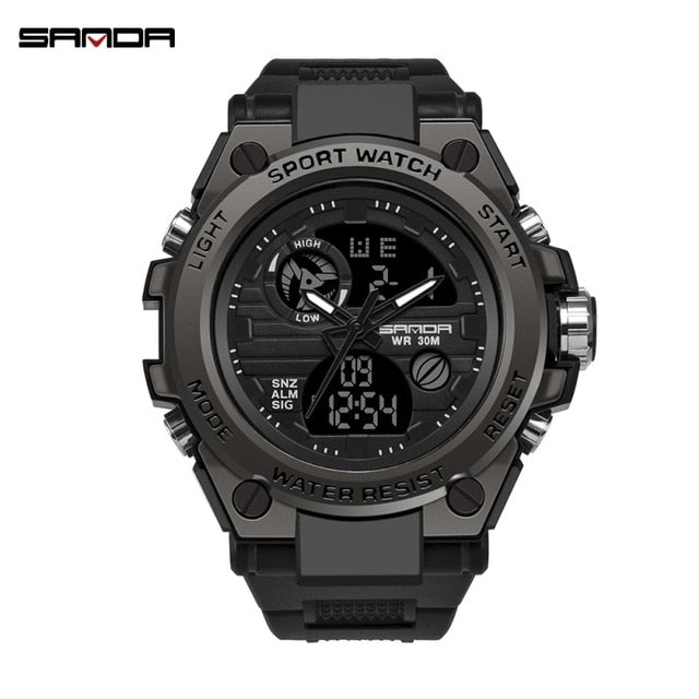 SANDA Brand G Style Men Digital Watch Shock Military Sports Watches Fashion Waterproof Electronic Wristwatch Mens 2019 Relogios