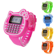 Load image into Gallery viewer, Children Kid Boy Girl Digital Watches Silicone Date Watch Can be Used as Calculator Convient for Kid Exam Wrist Watch Gift Clock
