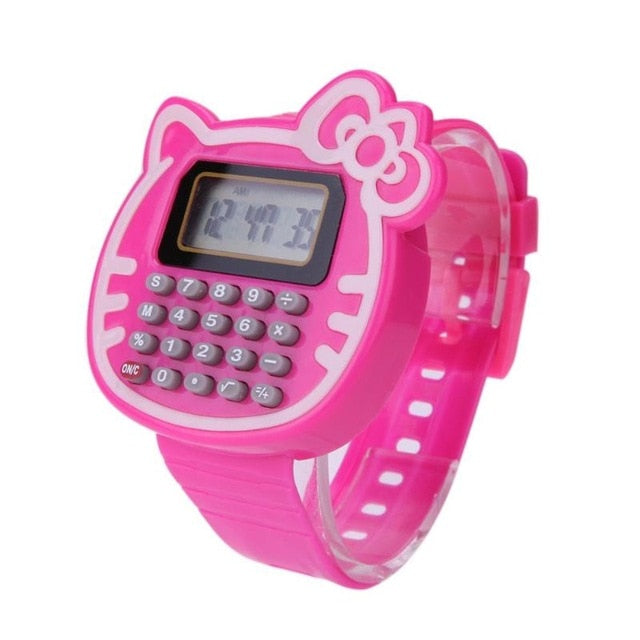 Children Kid Boy Girl Digital Watches Silicone Date Watch Can be Used as Calculator Convient for Kid Exam Wrist Watch Gift Clock